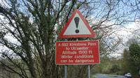 Kirkstone Pass sign